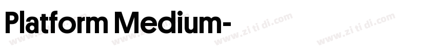 Platform Medium字体转换